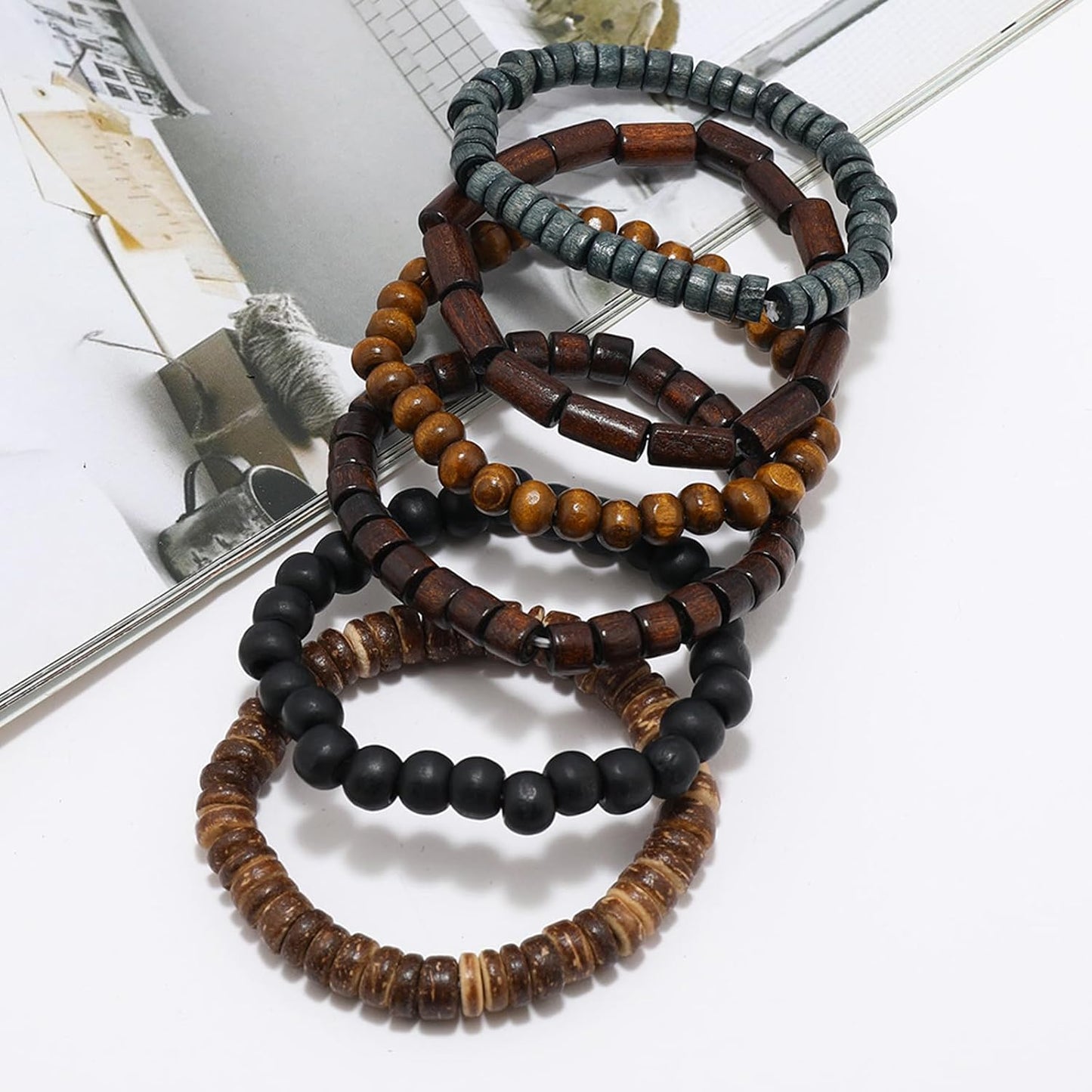 Father Day Bracelet Father Day Gifts Stackable Bracelets for Men Black Obsi