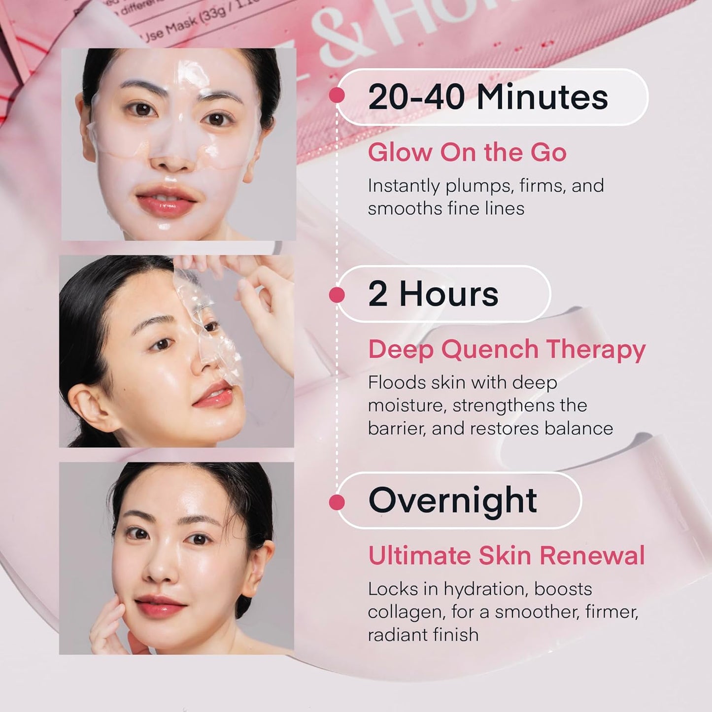 Korean Overnight Collagen Face Mask: Glass Skin Face Mask for Deep Moisturi