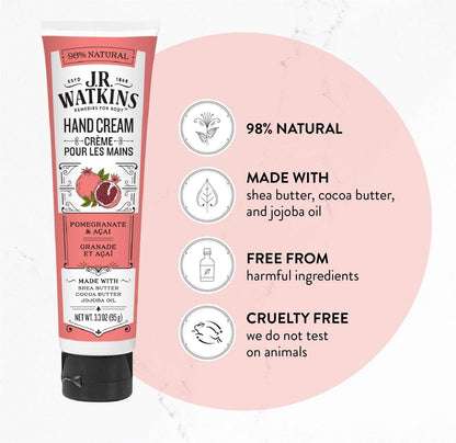 J.R. Watkins Pomegranate and Acai Natural Moisturizing Hand Cream