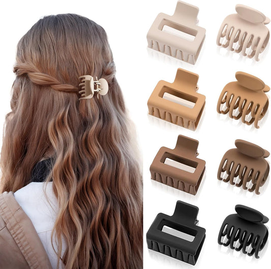 VivaSmile 8 PCS Small Hair Claw Clips for Women - Nonslip Jaw Cli