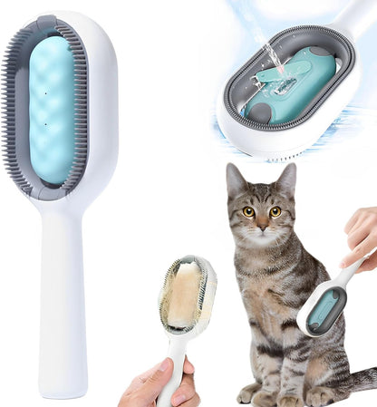 Cat Brush for Shedding, Self Cleaning Pet Brush with Water Tank f