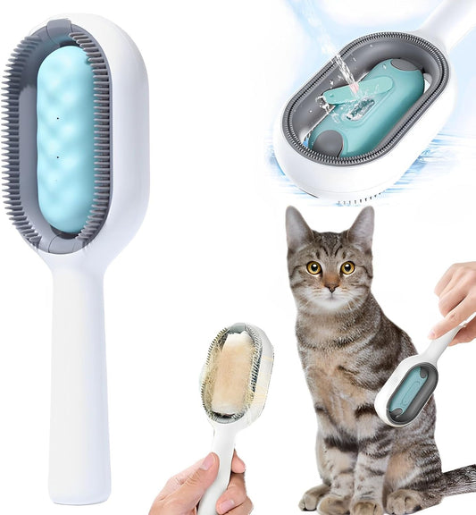 Cat Brush for Shedding, Self Cleaning Pet Brush with Water Tank f