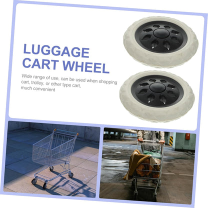 Lurrose 4 Pcs Shopping Cart Trolley Caster Wheels  Heavy Duty Suite to Rotate Stroller Industrial  Board