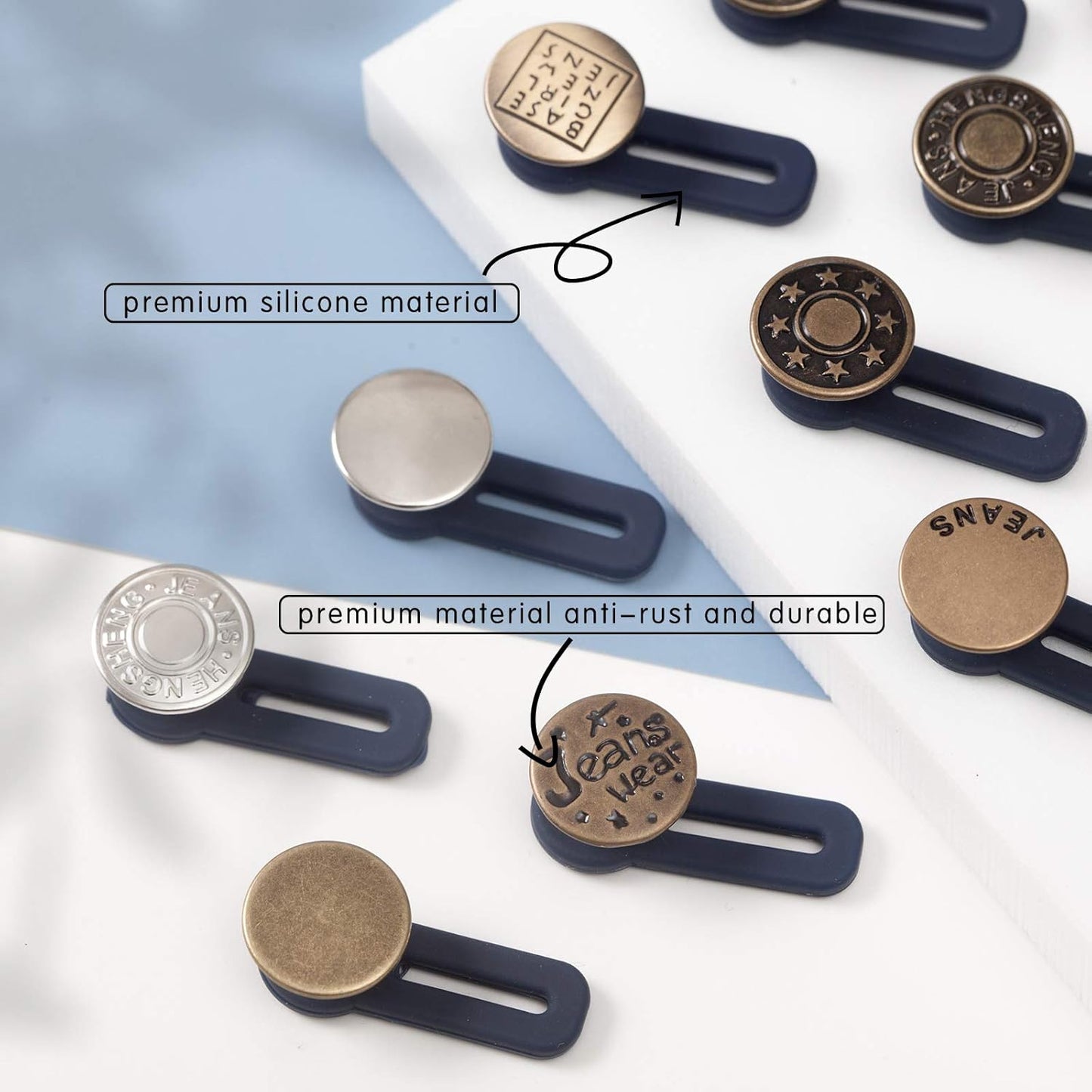 12 PCS Pants Extender Button for Men or Women Waistband Extender Buttons fo