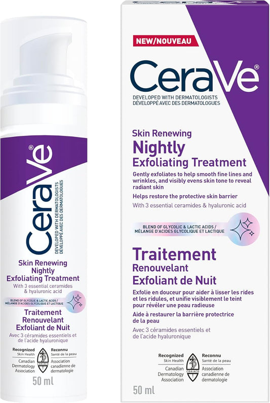 CeraVe Skin Renewing Nightly Exfoliating Treatment for Healthy Ag