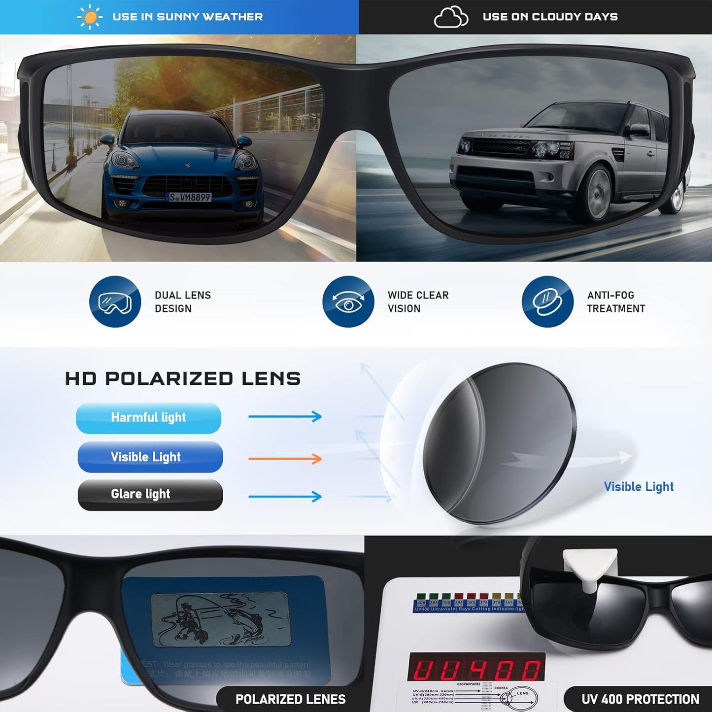 Night Driving Glasses Night Vision Glasses Fit Over Glasses Sungl