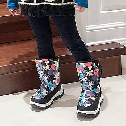 Orthopedic Trainers Children's Snow Boots Girls Cotton Shoes Middle and Large Children Padded Warm Winter Boots Boys Cotton Shoes Kids Light Up Trainers