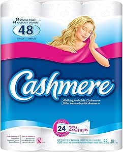 Cashmere Double Roll Bathroom Tissue, 2-ply, 253 Sheets per Roll - 24 Rolls
