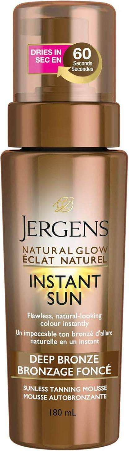 Jergens Natural Glow Instant Sun Sunless Tanning Mousse - Deep Br