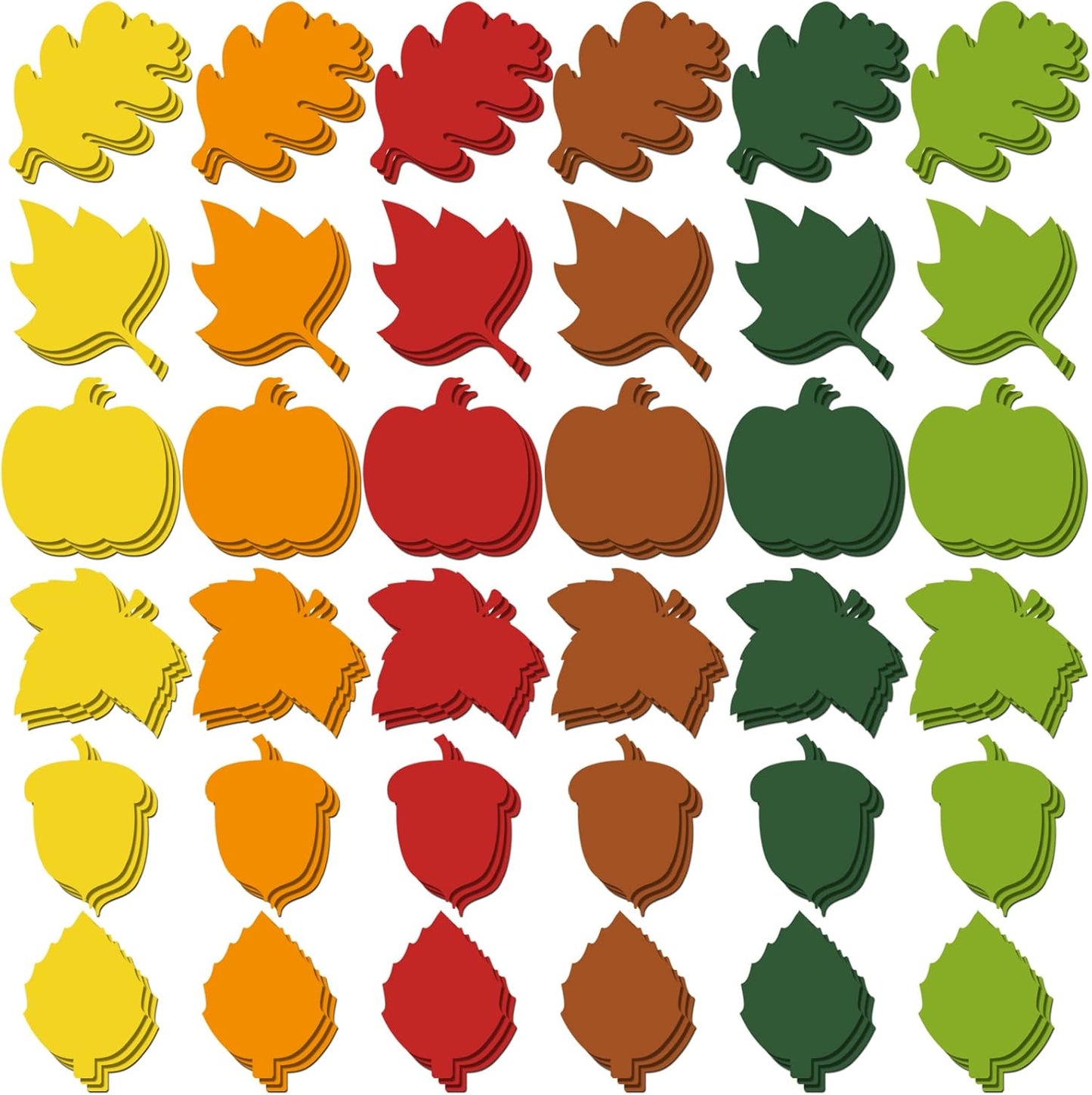 216 Pcs Pumpkin Leaves Acorns Colorful Cutouts  Fall Classroom Decor Thanksgiving Fall Bulletin  Board Decorations Assorted Colors Leaf Cutouts  Pumpkin Cutouts for Kids School Fall Bulletin  Board Wall