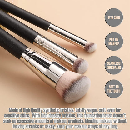Rytrre Foundation Contour Brush for Liquid Makeup, Kabuki Brushes, Under Ey