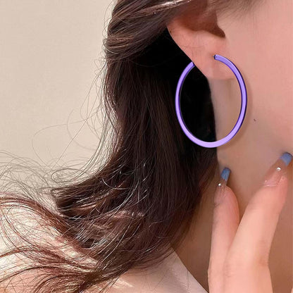 Neon Earring 80s Outfits Women Neon Clothes Women Acrylic Hoop Earrings 90s