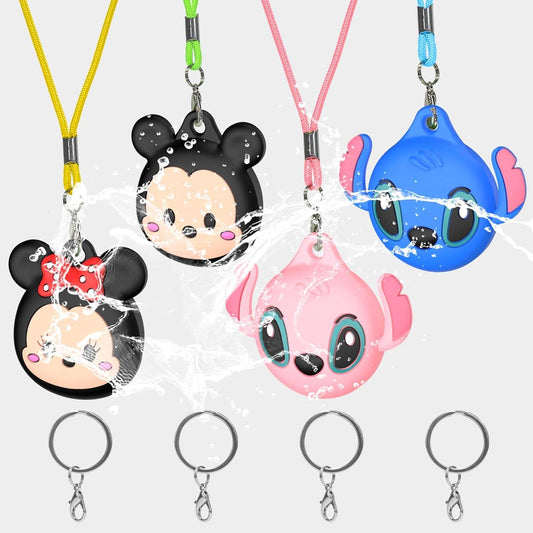4Pack Waterproof Kids Air Tag Necklace Adjustable Hidden Holder
