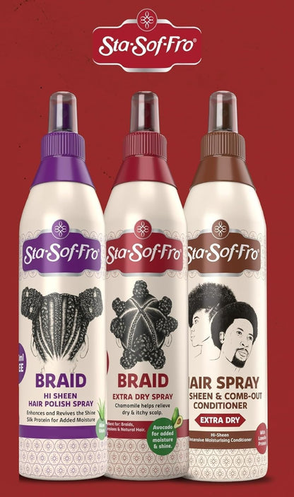 Sta-Sof-Fro Hair & Scalp Spray Comb Out Conditioner with Lanolin, Extra Dry