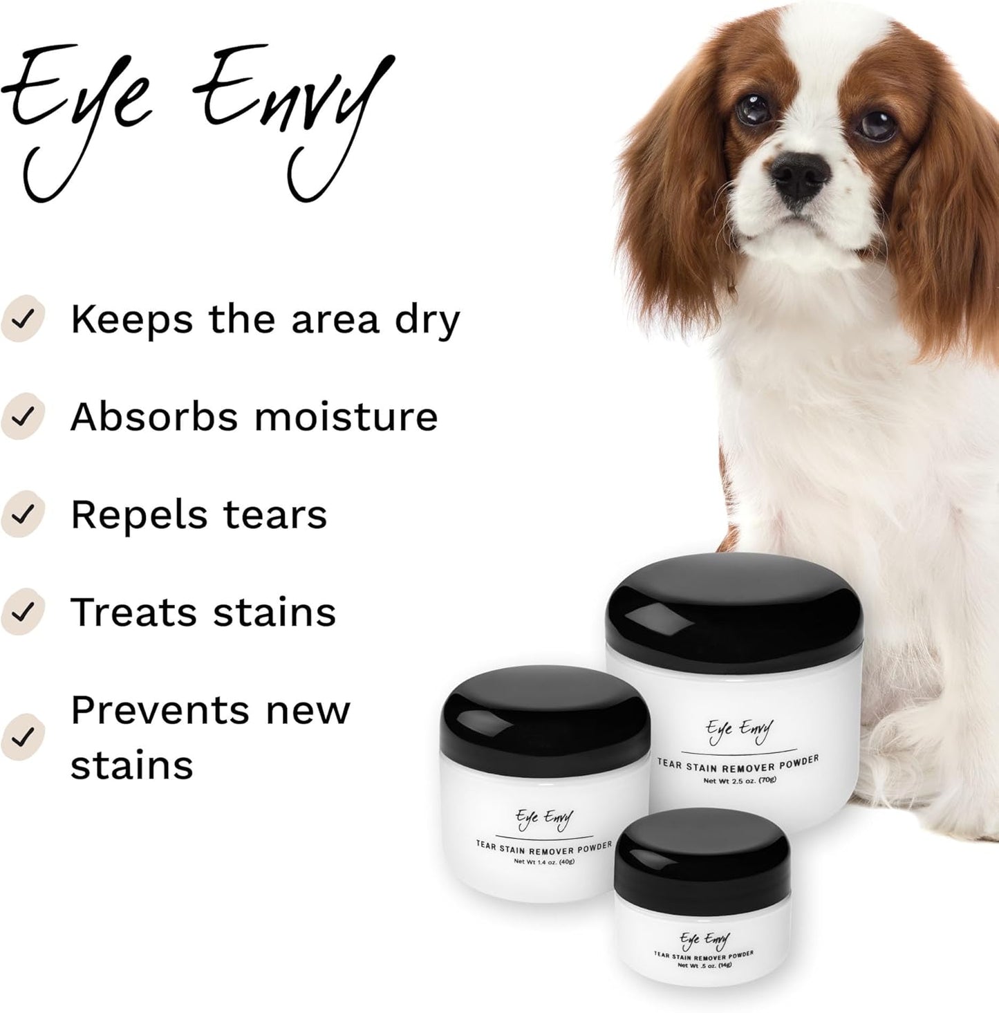 Eye Envy Tear Stain Remover Powder for Dogs and Cats. 100% Natura