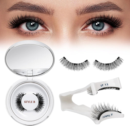 QUEWEL Magnetic Eyelashes Natural Look, Reusable Magnetic Lashes