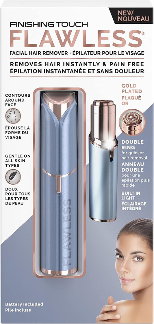 Finishing Touch Flawless Facial Hair Remover, Parisian Blue