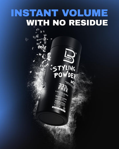 L3 Level 3 Styling Powder - Natural Look Mens Powder - Easy to Apply with N