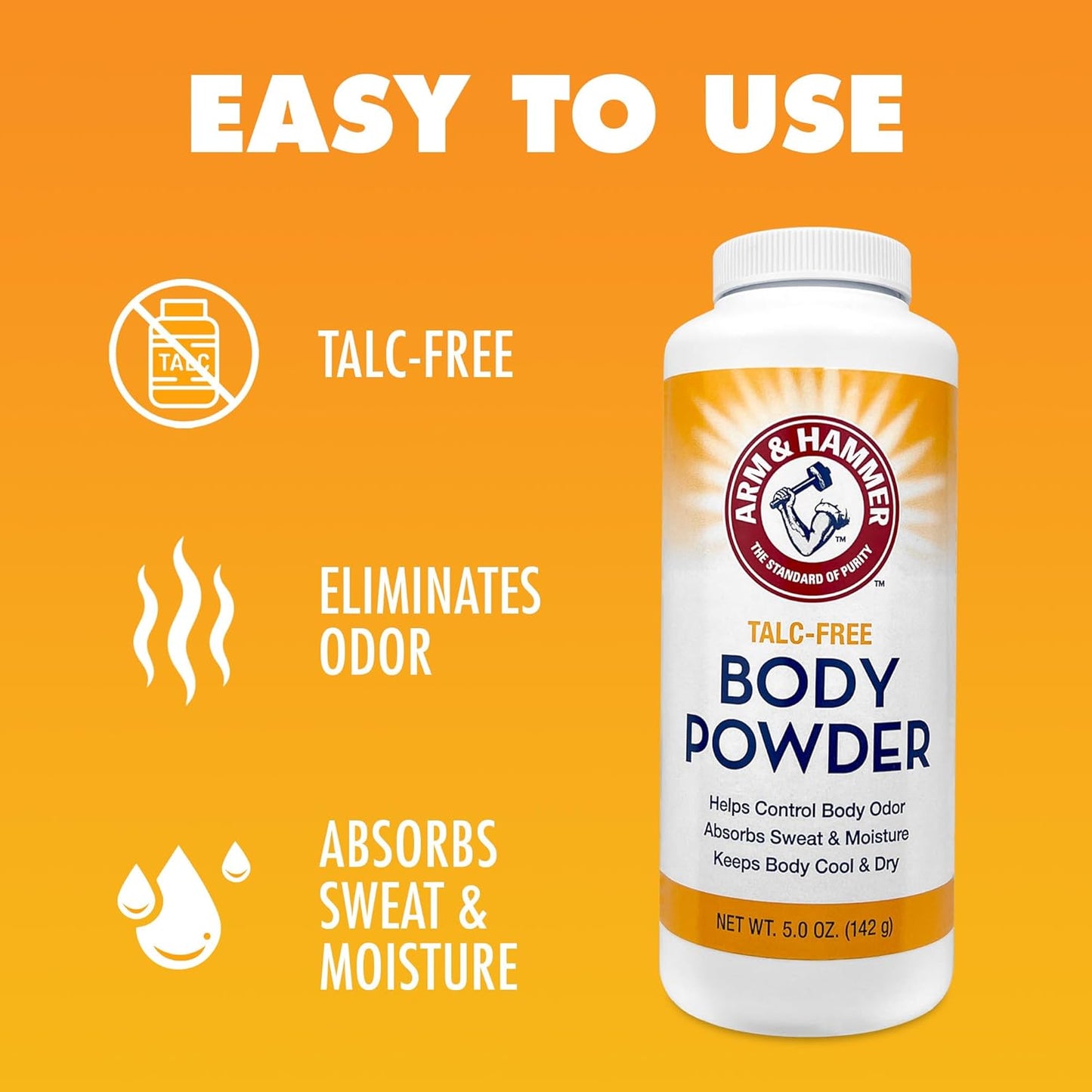 Talc-Free Body Powder for Body Odor Sweat & Moisture