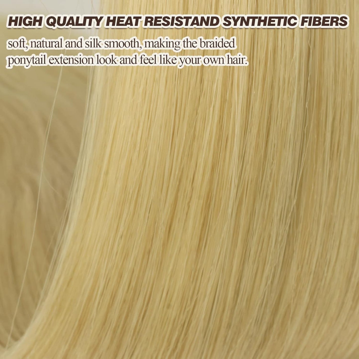BARSDAR 30 Inch Long Braided Ponytail Extension with Hair Tie - S
