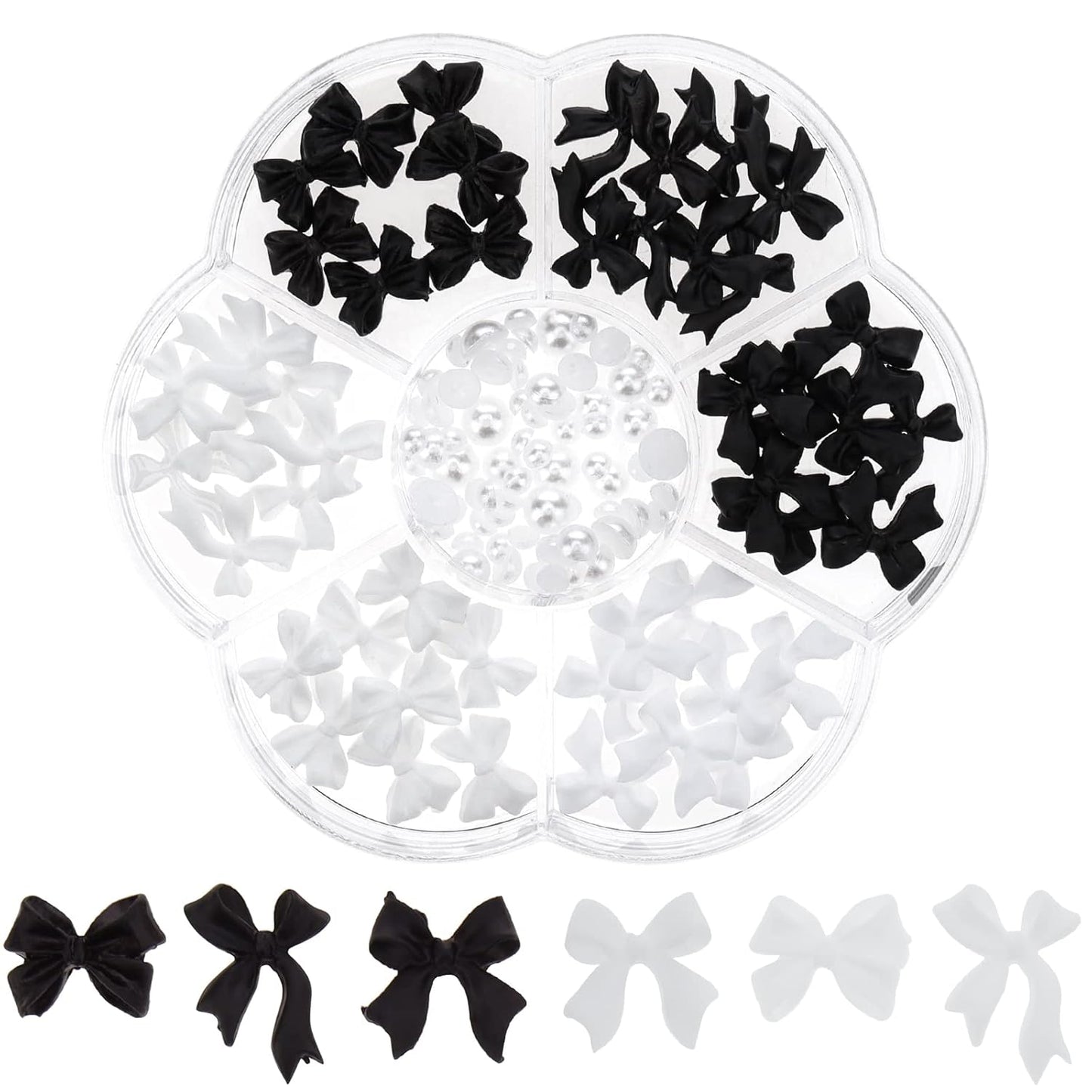 3D Bow Nail Art Colorful 7 Styles Nails Decoration Candy Star Hea