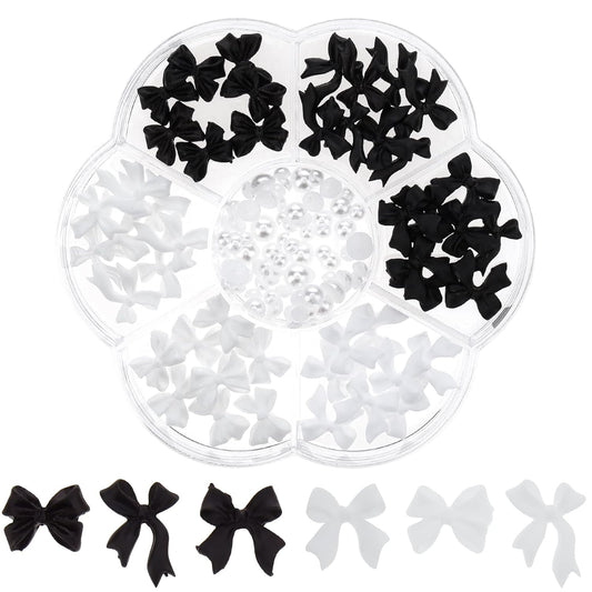 3D Bow Nail Art Colorful 7 Styles Nails Decoration Candy Star Hea