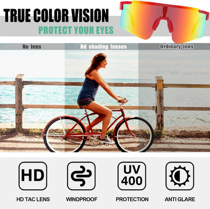 YUNBLL&KO Sports Sunglasses Men Women, P-V Style Cycling glasses