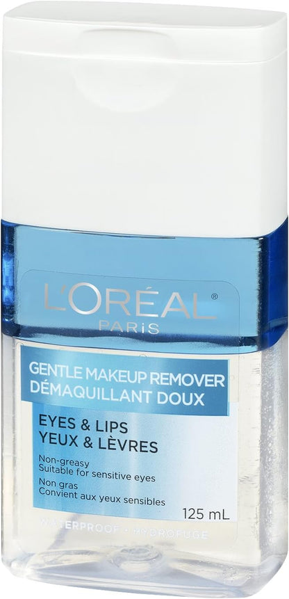 L'Oreal Paris 10018463 Gentle Eyes and Lips Waterproof Makeup Remover, 125ml