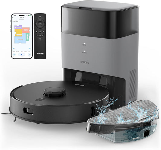 AIRROBO T20+ Robot Vacuum and Mop with Self-Emptying Base, APP/Vo
