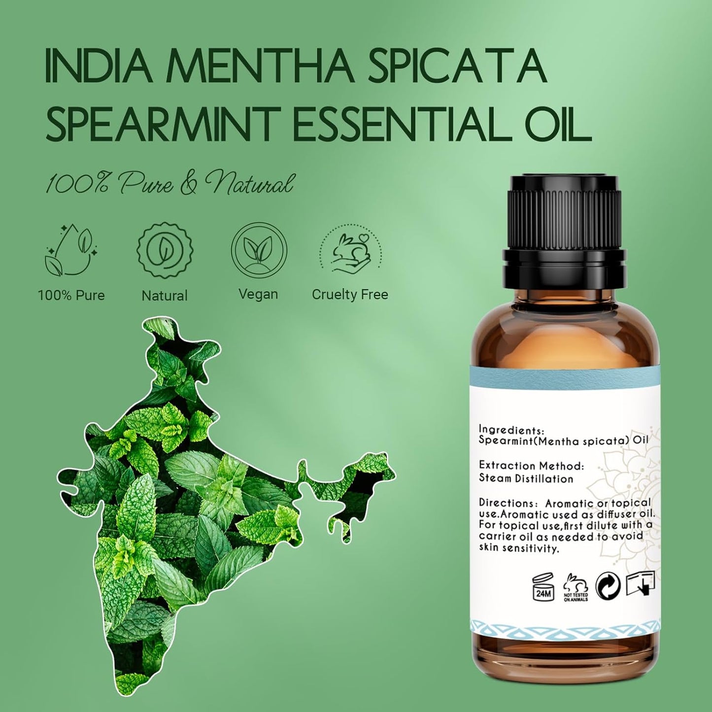 LOTUSJOY Spearmint Essential Oil - 30ml/1 Oz