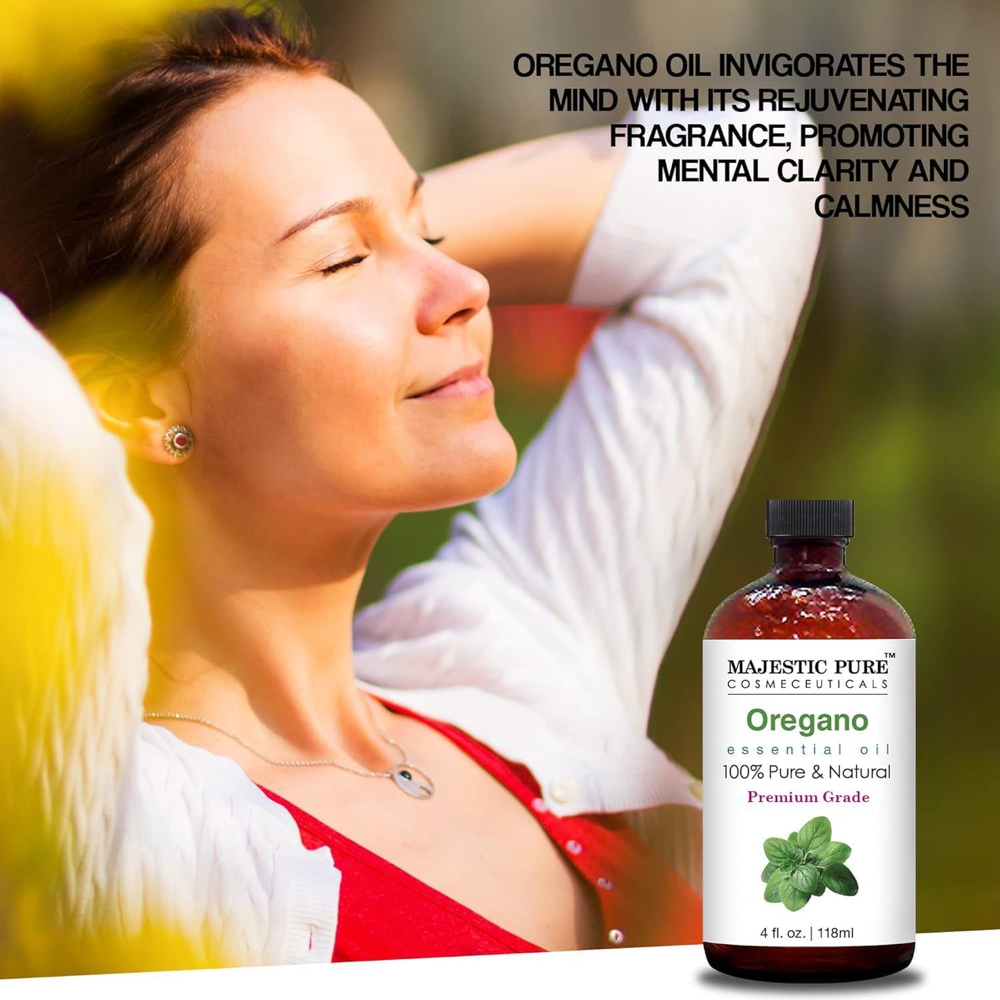 MAJESTIC PURE Oregano Essential Oil | 100% Pure and Natural Oregano Oil | P