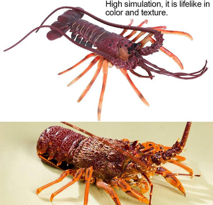 Simulation Lobster Toy, Soft Plastic Lobster Model  Seafood Restaurant Prop Decoration  (29cm-Dark-Deep Sea King Shrimp)