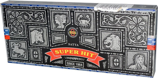 Sai Baba SUPERHIT100GM Super Hit Incense, Case of 6/100 GM, Black