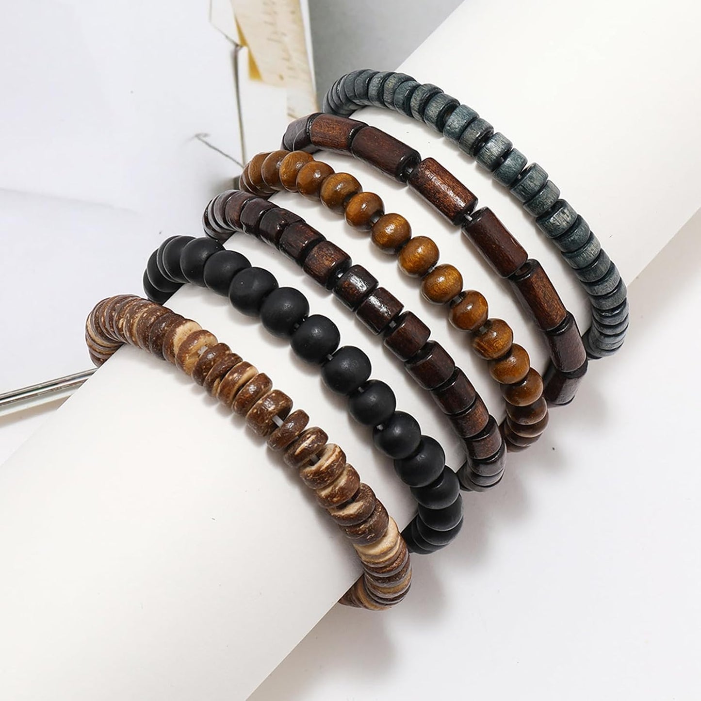 Father Day Bracelet Father Day Gifts Stackable Bracelets for Men Black Obsi