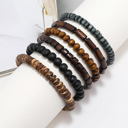 Father Day Bracelet Father Day Gifts Stackable Bracelets for Men Black Obsi