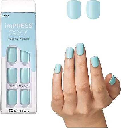 Kiss KIMC008 imPRESS Color Press-on Manicure - Mint To Be, Short