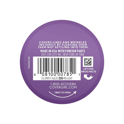 COVERGIRL Simply Ageless Instant Wrinkle Defying Foundation, SPF 28, Hyalur