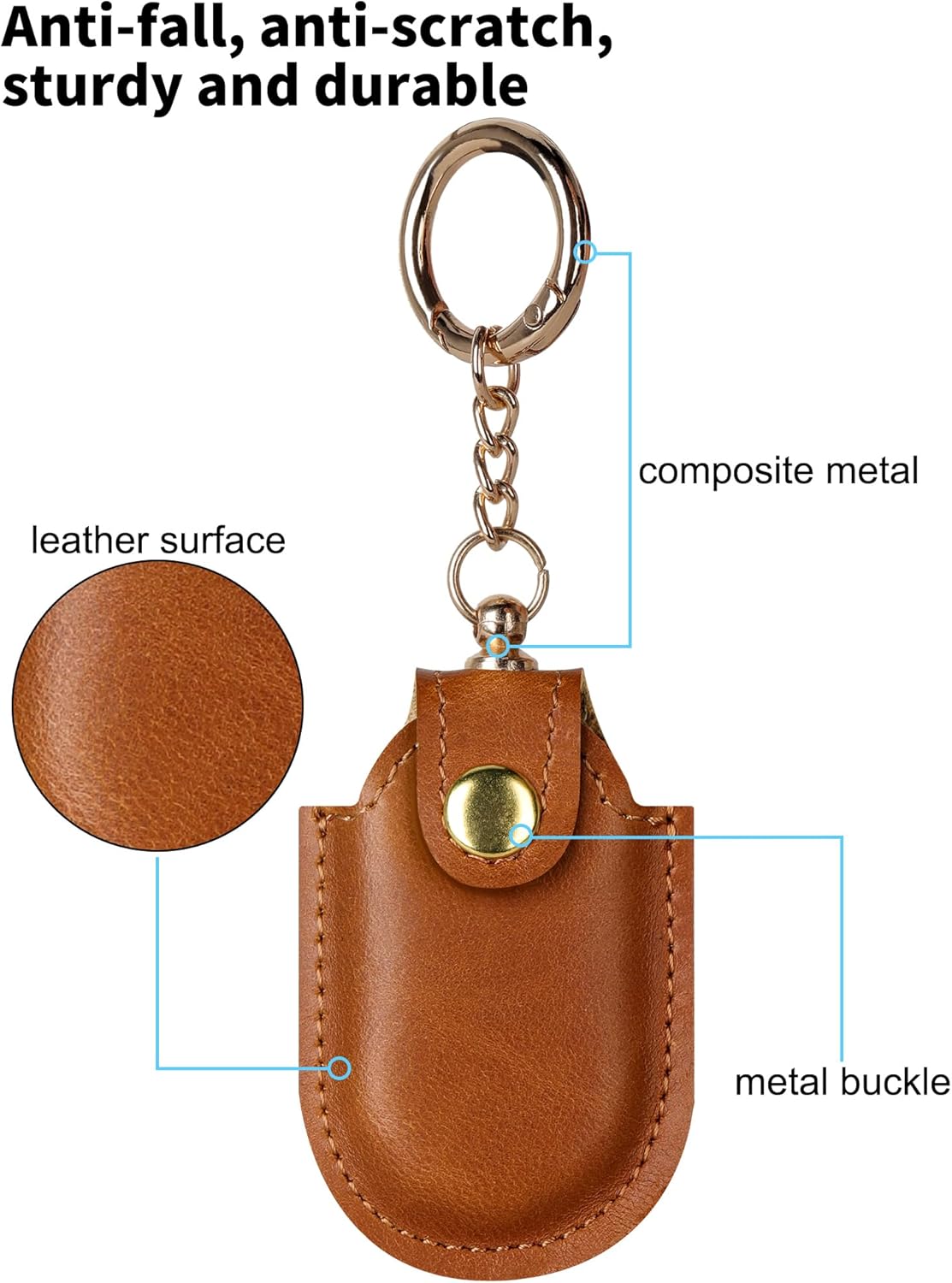 Feitenn for Samsung Smartag 2 case, Premium Genuine Leather Keych