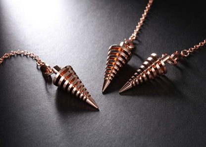 PESOENTH Copper Metal Dowsing Pendulum Divination Dower Reiki Healing Pendu