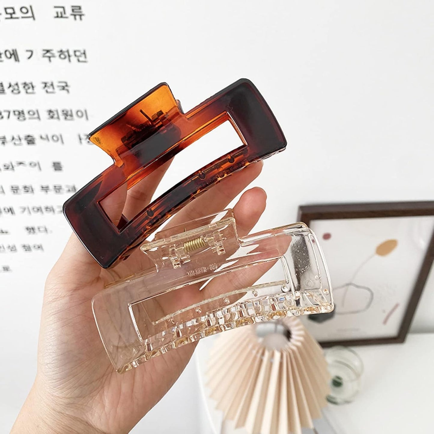 RZJZGZ 4PCS Hair Claw Clips for Women Large Claw Hair Clips for Thick Hair
