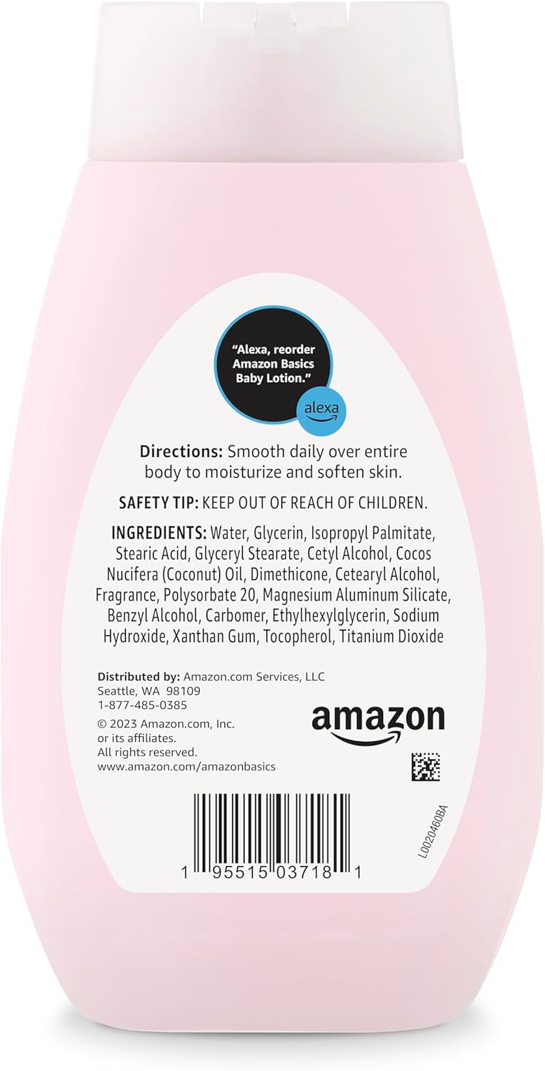 Amazon Basics Baby Lotion, Mild & Gentle, Lightly Scented, 13.6 Fl Oz (Pack