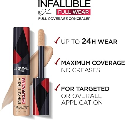 L’Oréal Paris Concealer Infallible Full Wear, One-Swipe Complete