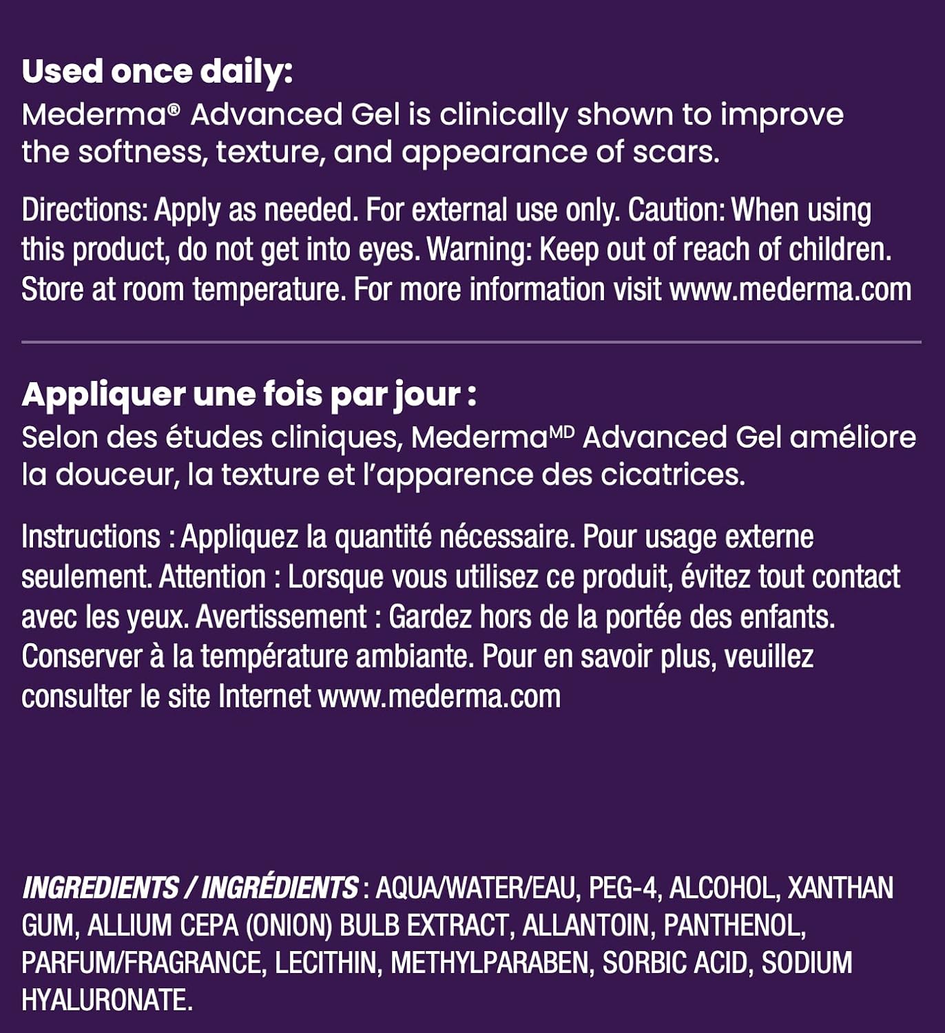 Mederma Advanced Scar Gel, Treats Old and New Scars, Reduces the Appearance