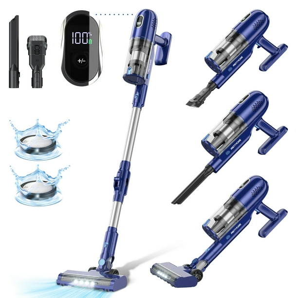 PrettyCare Lightweight Stick Cordless Vacuum Cleaner, Blue