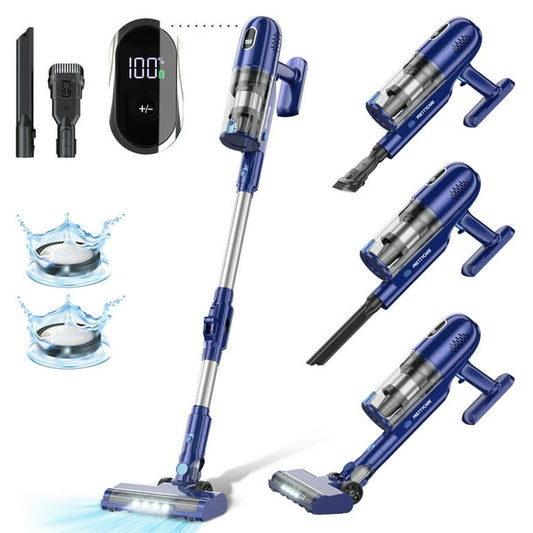 PrettyCare Lightweight Stick Cordless Vacuum Cleaner, Blue