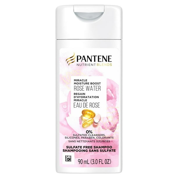 Pantene Moisture Boost Rose Water Daily Shampoo, 3 fl oz