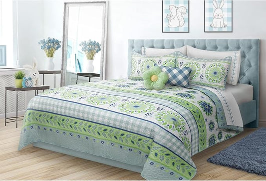 Safdie & Co. 60130-3DQ-18 Quilt Set DQ Hayley Double/Queen, 3 Pieces - Multicolor