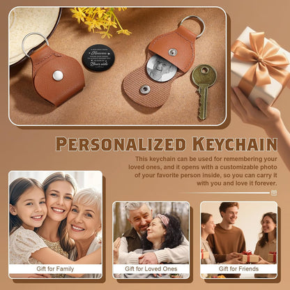 Personalized Memorial Keychain Engraved Pocket Token Sympathy Gif