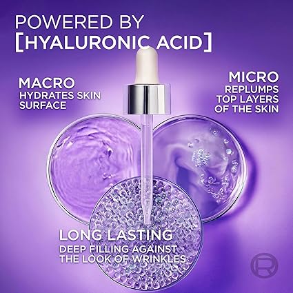 L'Oreal Paris 1.5% Pure Hyaluronic Acid Serum, Face Serum to Hydr