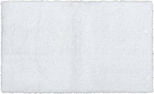 Better Trends Micro Plush Polyester 17" x 24" Bath  Rug - White